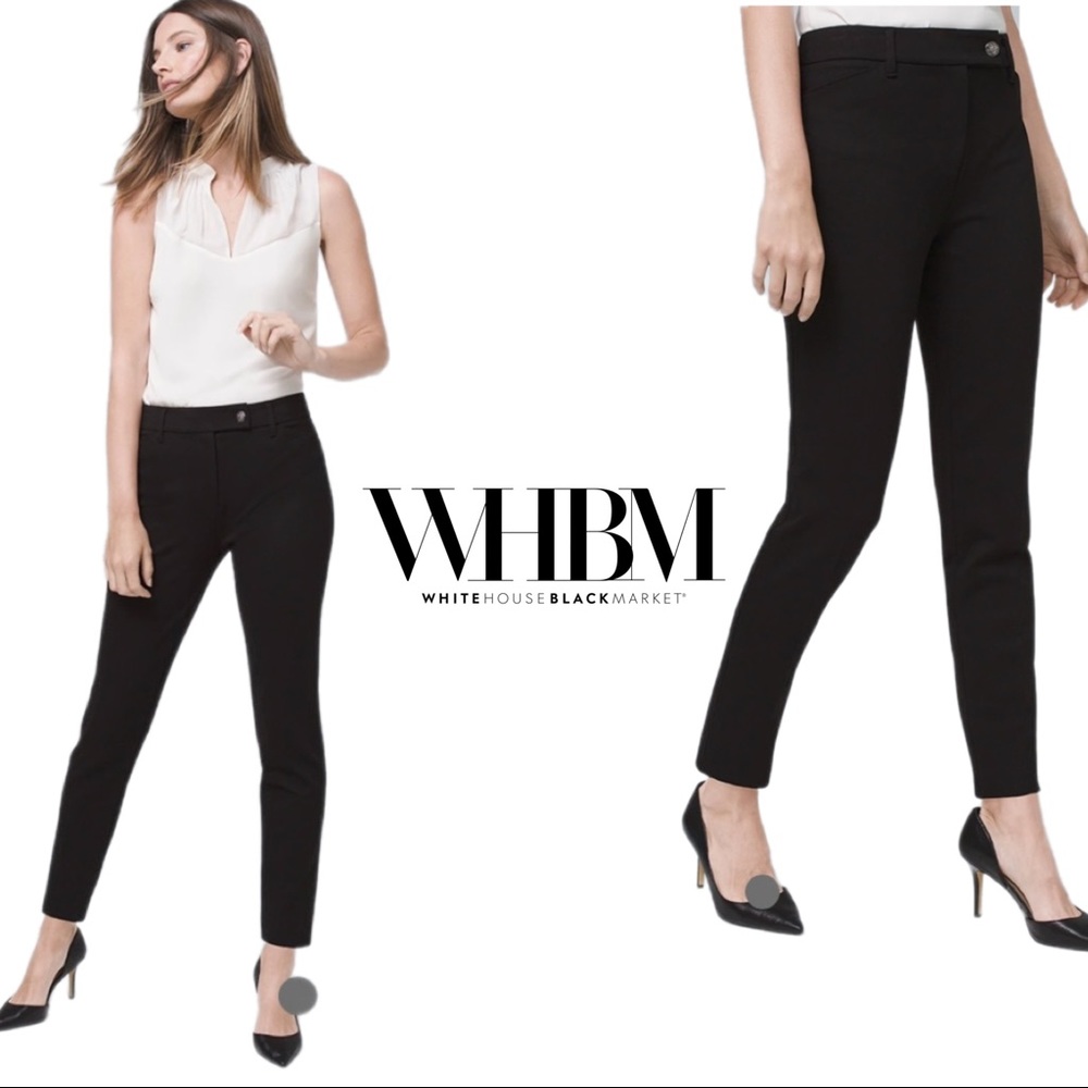 NEW WHBM The Tapered Ankle Pant In Black